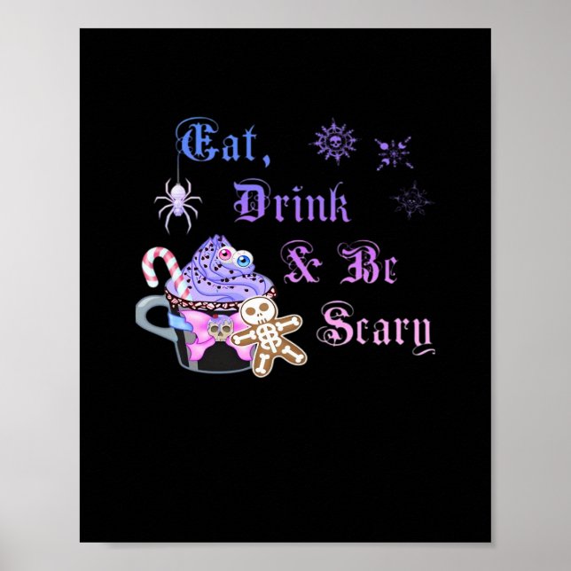 Eat Drink And Be Scary Hexmas Cool Unique Style Poster (Vorne)