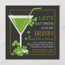 Eat, Drink & Be Irish St Patrick's Day Cocktail