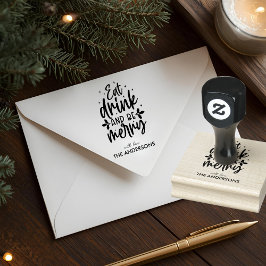 Eat Drink & Be Merry Custom Family Gummistempel