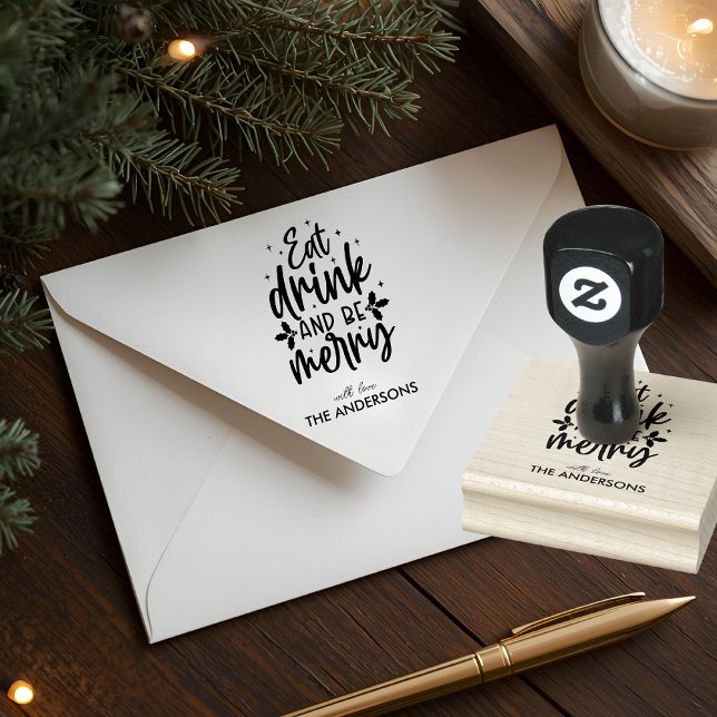 Eat Drink & Be Merry Custom Family Gummistempel (Von Creator hochgeladen)