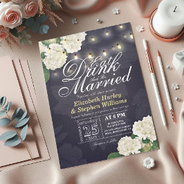 EAT Drink & Be Verheiratete Blume String Light Wed Einladung