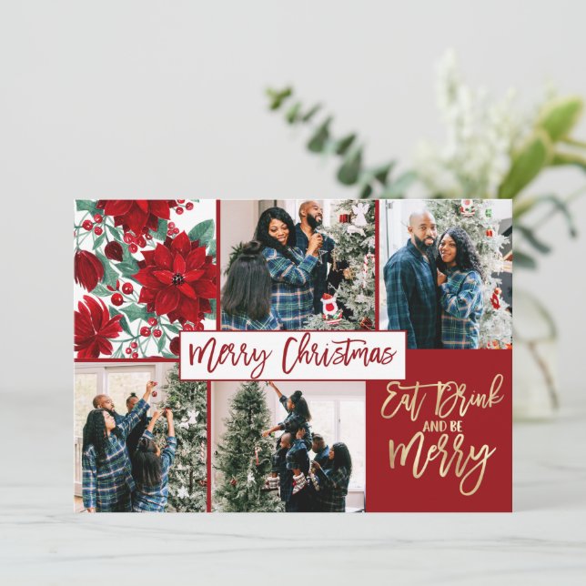 Eat Drink Frohe Weihnachten Poinsettia Blumenkohl  (Stehend Vorderseite)
