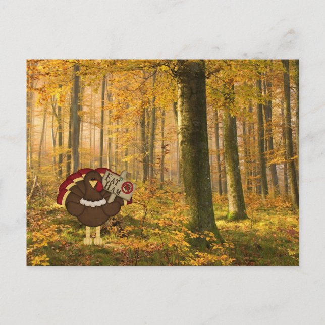 Eat Ham Not Turkey Postkarte (Vorderseite)