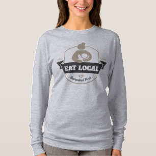 "Eat Local" Stillen Mama & Baby Humour T-Shirt
