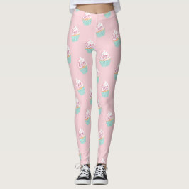 "Eat Me" Cupcake-Muster Leggings
