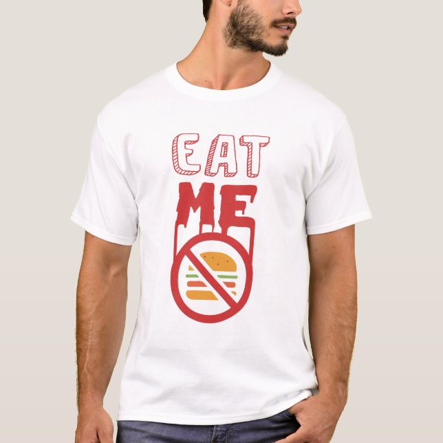 Eat Me Hamburger T-Shirt (Vorderseite)