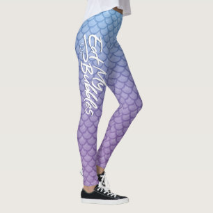 "Eat My Bubbles" Blau/Lila Waage Swim Life Leggings