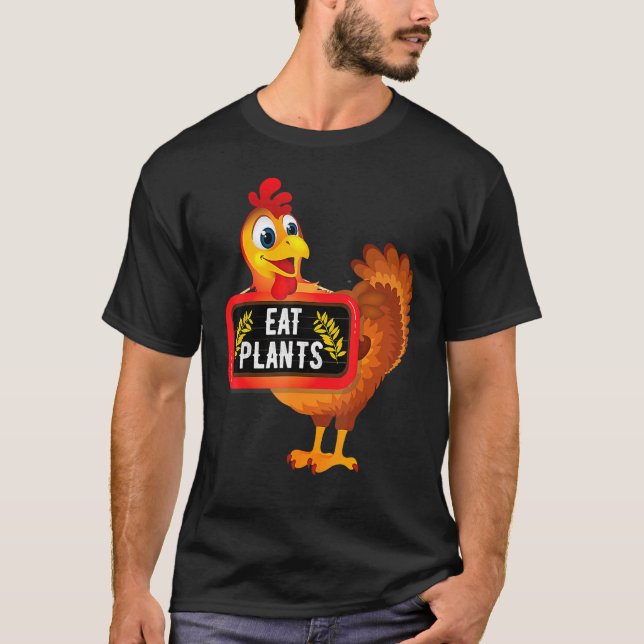 Eat Plants Vegan Vegetarian Turkey Thanksgiving T-Shirt (Vorderseite)