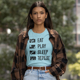 Eat-Play-Sleep-Repeat Brettspiel Blck Damen Shirt