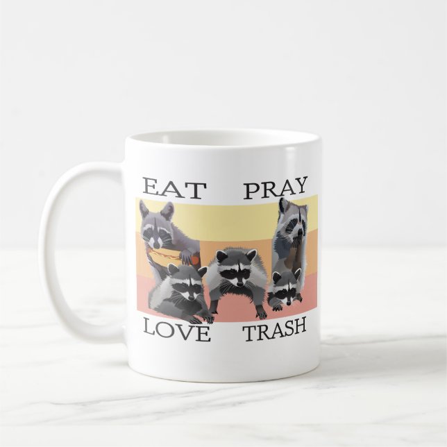 EAT PRAY LIEBE TRASH KAFFEETASSE (Links)