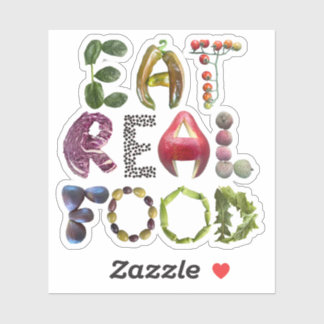 Eat Real Food - Kostenvoranschlag für gesunde Lebe Aufkleber