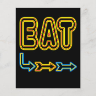 Eat Retro Neon Flyer Vorlage