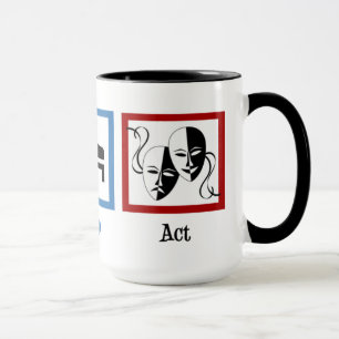 Eat Sleep Act Funny Schauspieler Tasse