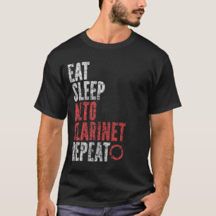 Eat Sleep Alto Klarinette Wiederholung T-Shirt