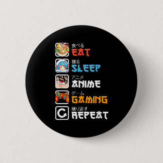 Eat Sleep Anime Gaming Repeat Gamer Men Teen Boy G Button