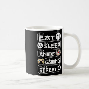 Eat Sleep Anime Gaming Shirt Wiederholen Kawaii An Kaffeetasse