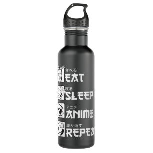 Eat Sleep Anime Repea, Funny Japanese Manga Gift T Edelstahlflasche