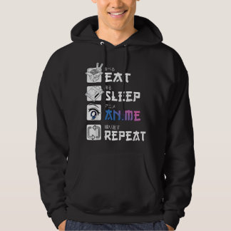 Eat Sleep Anime Repeat , Anime Manga Geschenk Hoodie