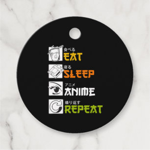 Eat Sleep Anime Repeat Geschenkidee Cosplayer Geschenkanhänger