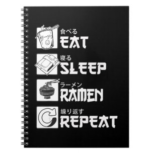 Eat Sleep Anime Repeat Geschenkidee Cosplayer Notizblock
