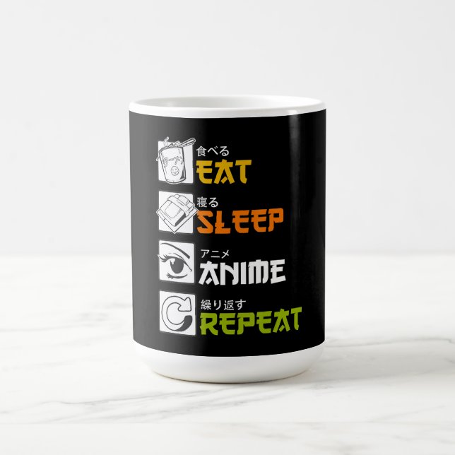 Eat Sleep Anime Repeat Gift Idea Cosplayer Kaffeetasse (Mittel)