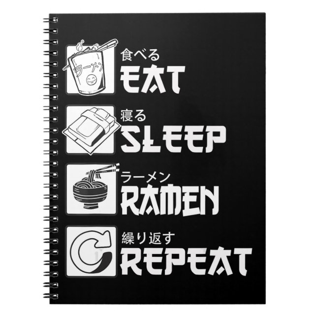 Eat Sleep Anime Repeat Gift Idea Cosplayer Notizblock (Vorderseite)