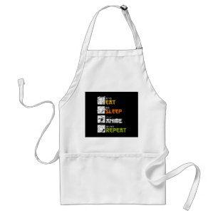 Eat Sleep Anime Repeat Gift Idea Cosplayer Schürze