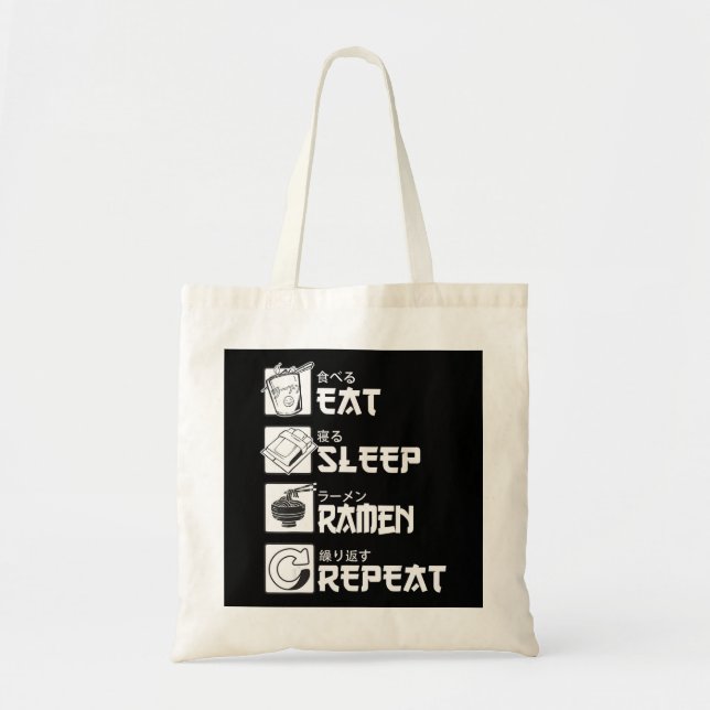 Eat Sleep Anime Repeat Gift Idea Cosplayer Tragetasche (Vorne)