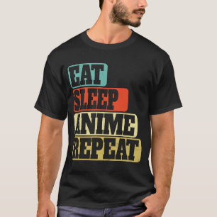 Eat Sleep Anime Repeat Ramen Kawaii Japanisch Mang T-Shirt