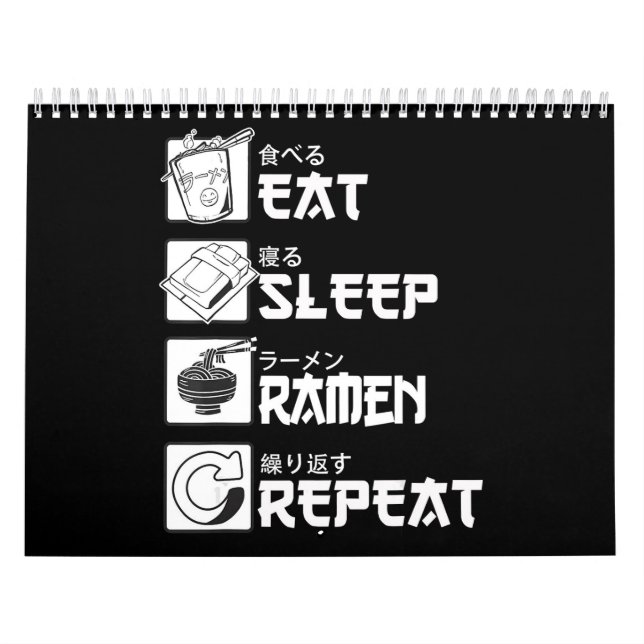 Eat Sleep Anime Wiederholung Geschenk Cosplayer Kalender (Titelbild)