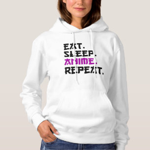 Eat Sleep Anime Wiederholung Hoodie