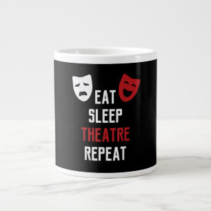 Eat Sleep Atre Repeat - Musicalischer Broadway-Sch Jumbo-Tasse