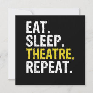 Eat Sleep Atre Wiederholen Schauspieler Geschenk Dankeskarte