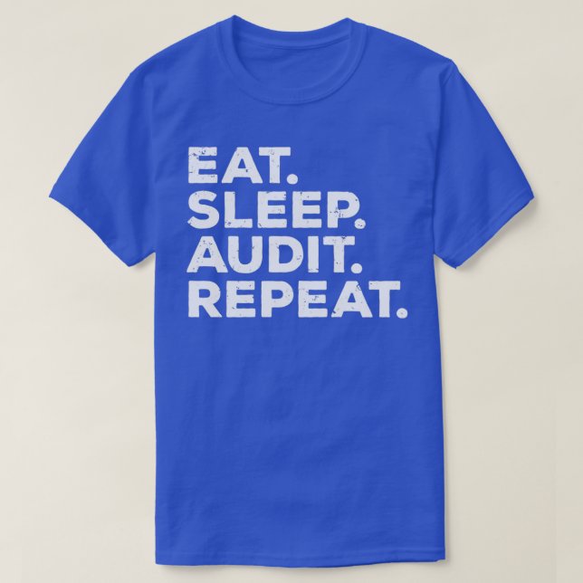 Eat Sleep Audit Wiederholung Funny Auditor T-Shirt (Design vorne)
