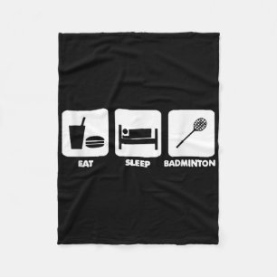 Eat Sleep Badminton Fleecedecke