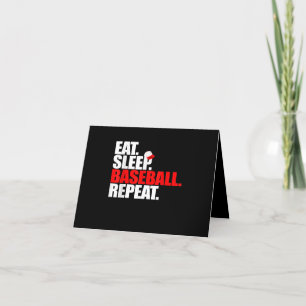 Eat Sleep Baseball Repeat Catcher Pitcher Baseball Dankeskarte