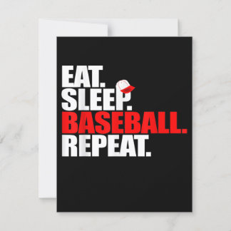 Eat Sleep Baseball Repeat Catcher Pitcher Baseball Einladung