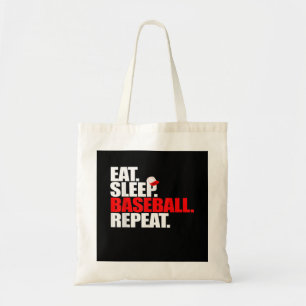 Eat Sleep Baseball Repeat Catcher Pitcher Baseball Tragetasche