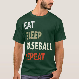 Eat Sleep Baseball Wiederholen Funny T-Shirt für S