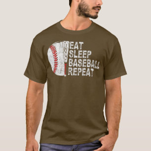 Eat Sleep Baseball Wiederholung Baseball Player Fu T-Shirt