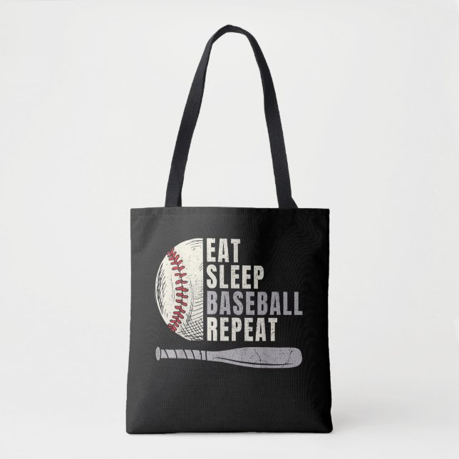 Eat Sleep Baseball Wiederholung Funny Baseball Pla (Vorderseite)