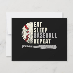 Eat Sleep Baseball Wiederholung Funny Baseball Pla Feiertagskarte