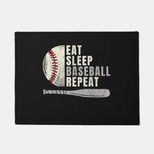 Eat Sleep Baseball Wiederholung Funny Baseball Pla Fußmatte