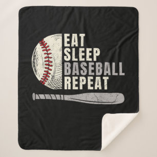 Eat Sleep Baseball Wiederholung Funny Baseball Pla Sherpadecke