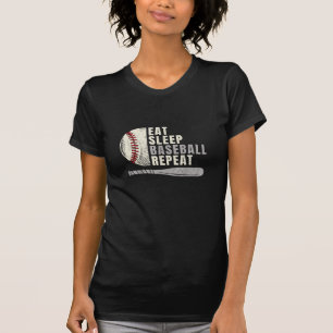 Eat Sleep Baseball Wiederholung Funny Baseball Pla T-Shirt