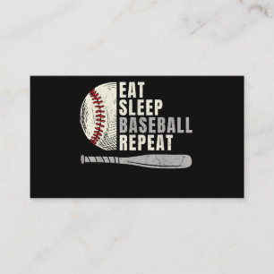 Eat Sleep Baseball Wiederholung Funny Baseball Pla Visitenkarte
