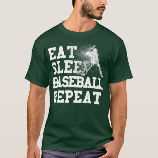 Eat Sleep Baseball Wiederholung Funny Vintag Baseb T-Shirt