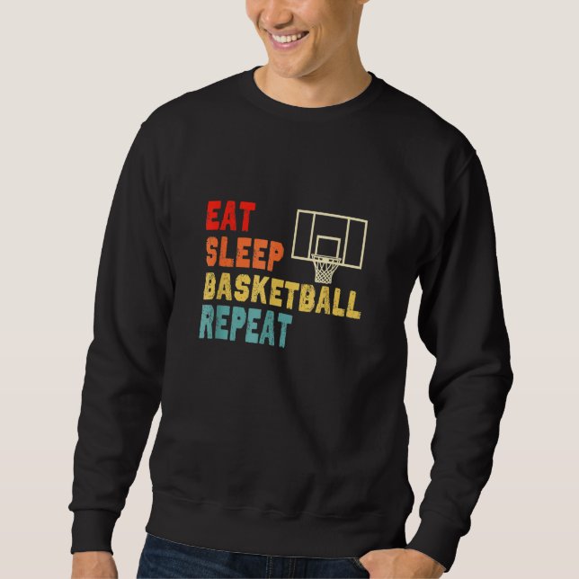Eat Sleep Basketball Repeat Apparel For Girls, Boy Sweatshirt (Vorderseite)