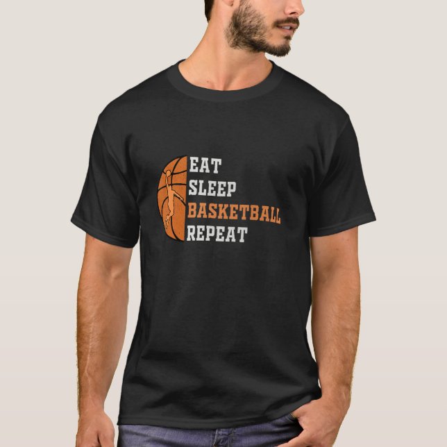 Eat Sleep Basketball Repeat basketball player Men  T-Shirt (Vorderseite)