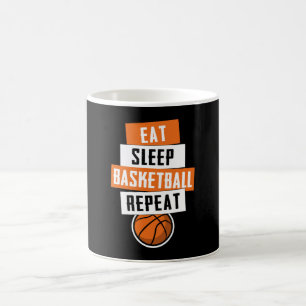 Eat Sleep Basketball Wiederholen Funny Basketball Kaffeetasse
